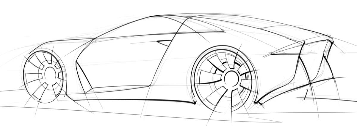 aston martin concept sketch