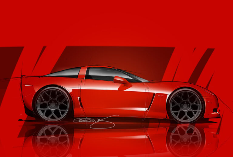 C6 Corvette Z06 rendering