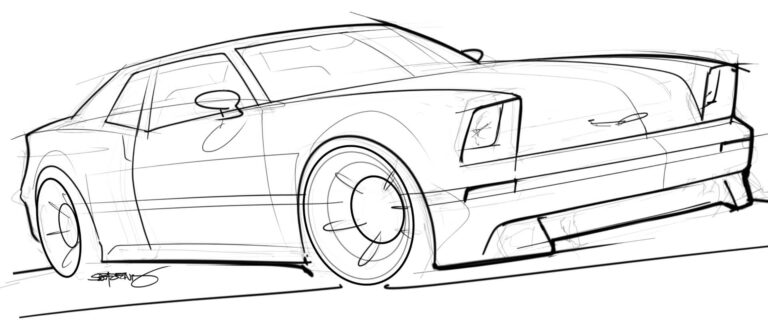 My design concept for a retro-style Chevy Monte Carlo