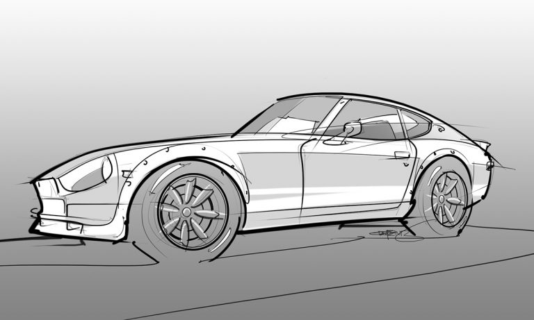 modded 280z drawing